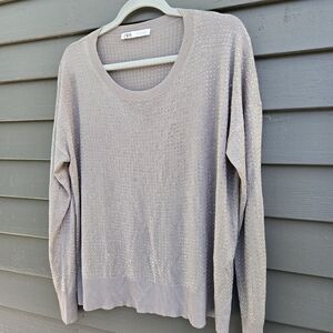 Zara Scoop Neck Sweater - Light Gray